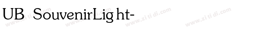 UB SouvenirLight字体转换